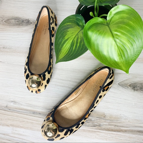 kate spade Shoes - Kate Spade Helen Too Leopard Calf Hair Flats